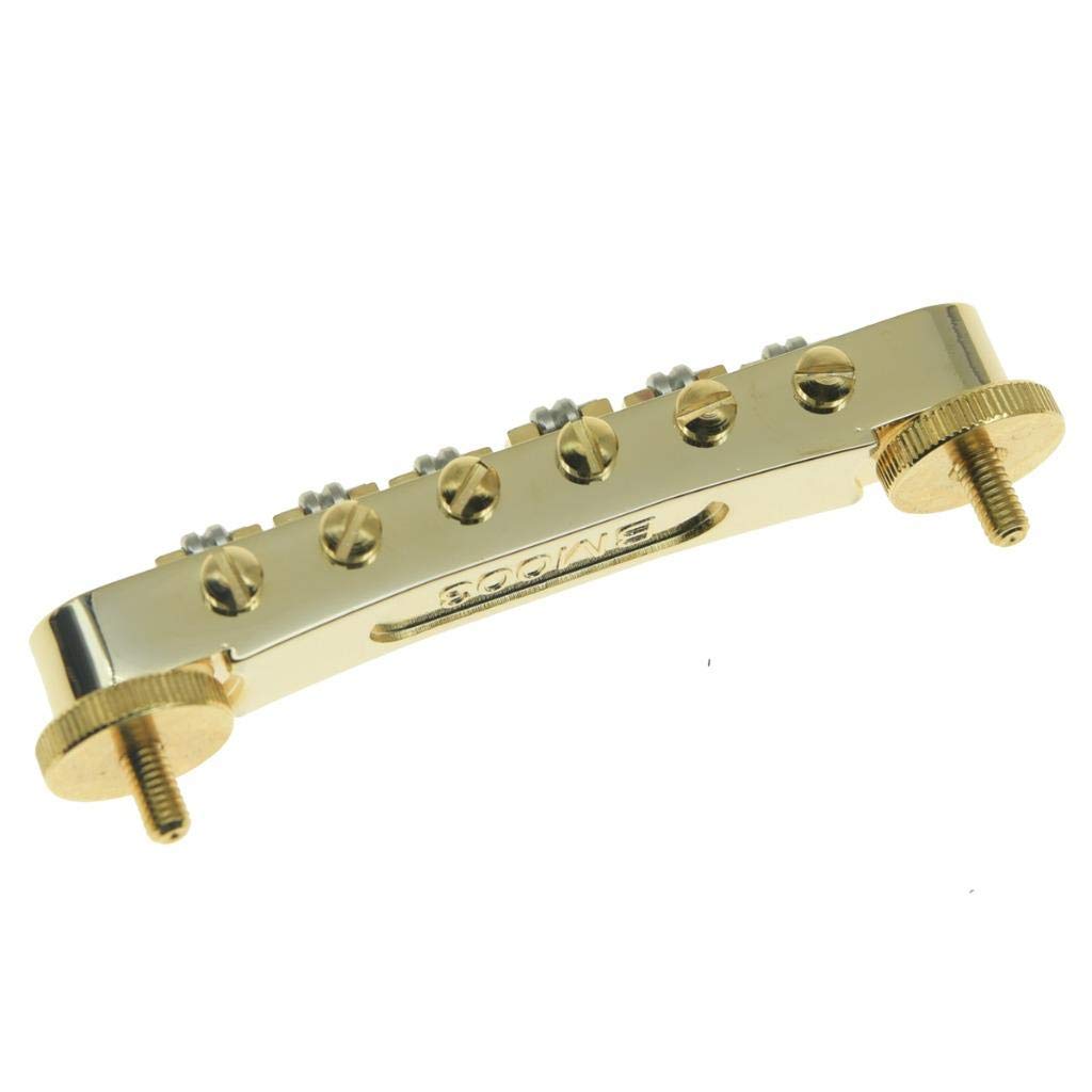 Dopro Gold Guitar Roller Saddle Bridge Tune-O-Matic Bridge For USA Les Paul,SG,ES Dot,Gretsch Bigsby T-O-M with M4 Posts